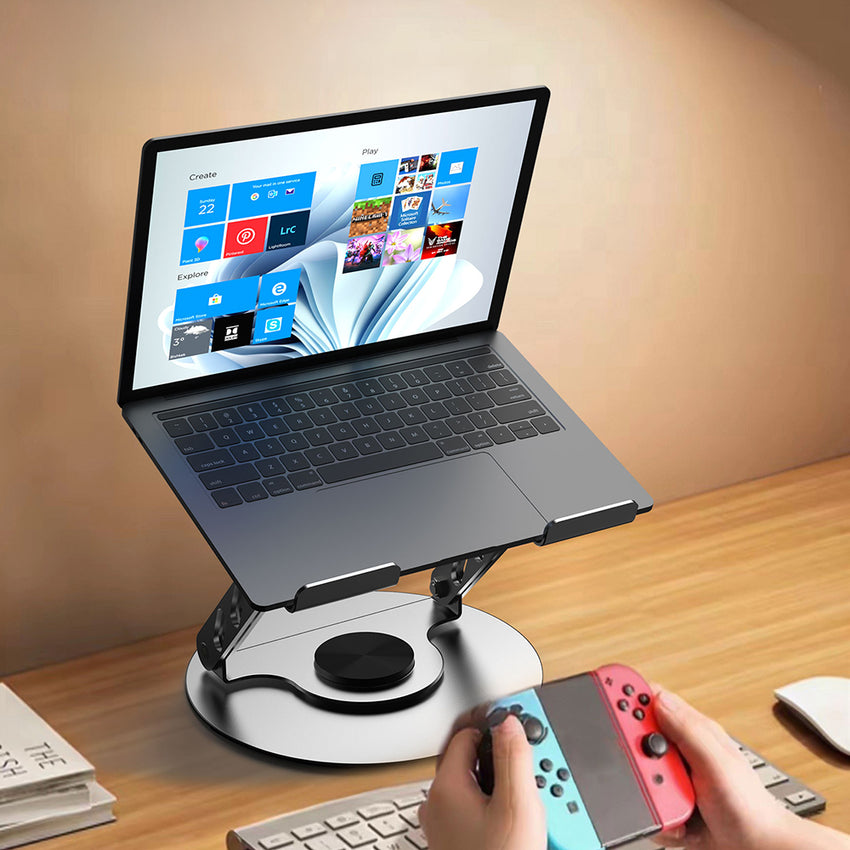 Lenyes CR190 Katlanabilir Laptop Standı | 360° Dönebilir & Ergonomik
