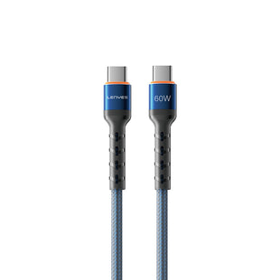 Lenyes LC515 | Type-C to Type-C 60W Örgülü Hızlı Şarj & Data Kablosu 1M